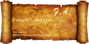Fonyó Attila névjegykártya