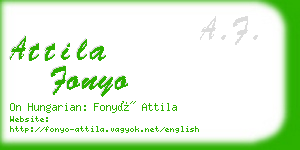 attila fonyo business card